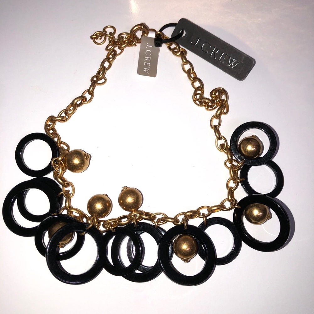 JCrew Beaded Hoop Necklace